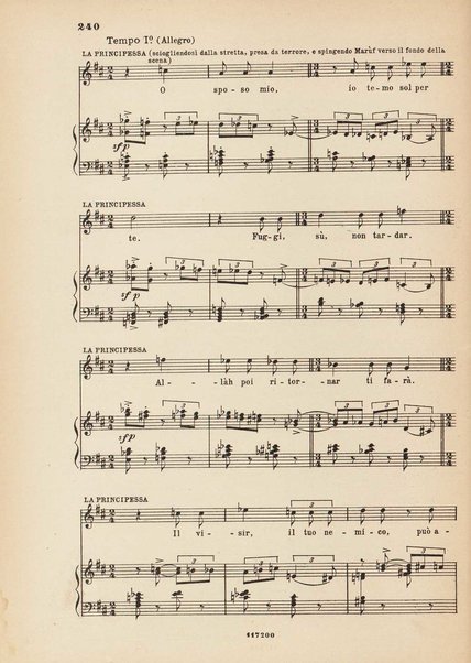 Marùf, ciabattino del Cairo : opera comica in cinque atti : tratta dalle Mille e una notte, secondo la traduzione del dr. J. C. Mardrus / poema di Lucien Népoty ; tradotto ritmicamente in italiano da Carlo Clausetti ; musica di Henri Rabaud ; riduzione per canto e pianoforte dell'autore