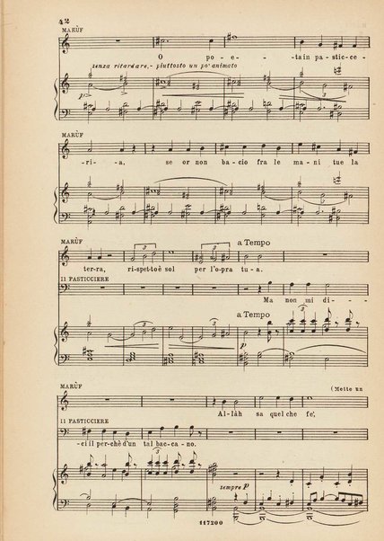 Marùf, ciabattino del Cairo : opera comica in cinque atti : tratta dalle Mille e una notte, secondo la traduzione del dr. J. C. Mardrus / poema di Lucien Népoty ; tradotto ritmicamente in italiano da Carlo Clausetti ; musica di Henri Rabaud ; riduzione per canto e pianoforte dell'autore