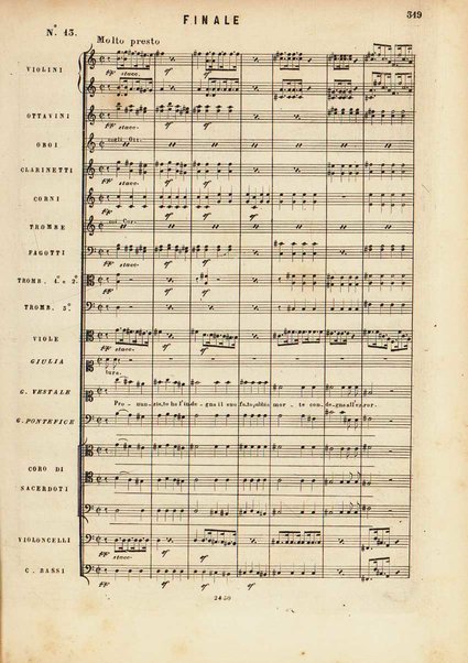 La vestale : opera in 3 atti / musica di Gaspare Spontini