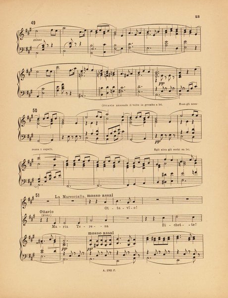 Il cavaliere della rosa : op. 59 : comedia in tre atti per musica di Hugo von Hofmannsthal / traduzione ritmica di Ottone Schanzer ; musica di Richard Strauss ; riduzione per canto e pianoforte di Otto Singer