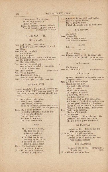 Nina pazza per amore : commedia per musica in due atti / traduzione di Lorenzi ; posta in musica da Giovanni Paisiello