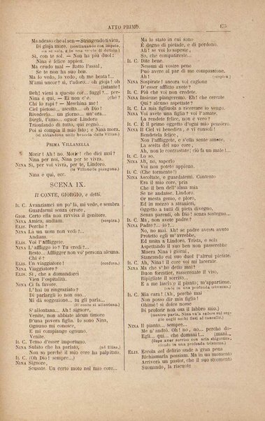 Nina pazza per amore : commedia per musica in due atti / traduzione di Lorenzi ; posta in musica da Giovanni Paisiello