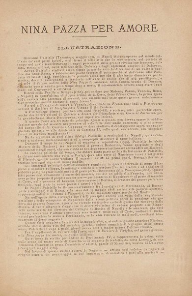 Nina pazza per amore : commedia per musica in due atti / traduzione di Lorenzi ; posta in musica da Giovanni Paisiello