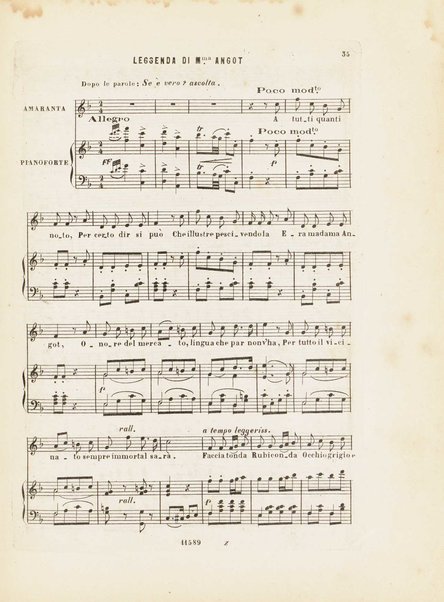 La figlia di madama Angot : opera comica in 3 atti / parole di Clairville, Siraudin e Koning ; traduzione italiana di G. B. ; musica di Carlo Lecocq ; riduzione per canto e piano di E. Nuyens