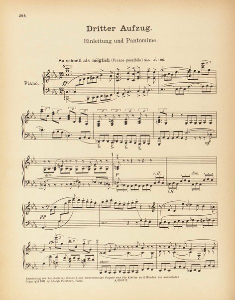 Der Rosenkavalier : Komödie für Musik von Hugo von Hofmannsthal : Op. 59 / Musik von Richard Strauss ; Arrangement von Otto Singer