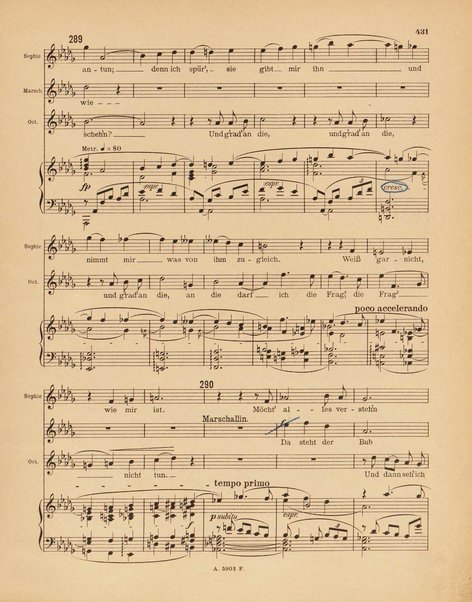 Der Rosenkavalier : Komödie für Musik von Hugo von Hofmannsthal : Op. 59 / Musik von Richard Strauss ; Arrangement von Otto Singer
