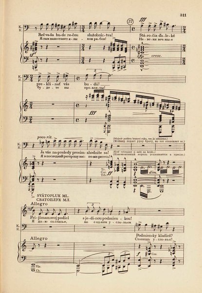 Svätopluk : hudobná dráma v troch dejstvách / Eugen Suchoň ; libreto podľa slovenského a historického odkazu spracovali: Ivan Stodola, Eugen Suchoň a Jela Krčméryova ; klavírny výťah upravil skladateľ