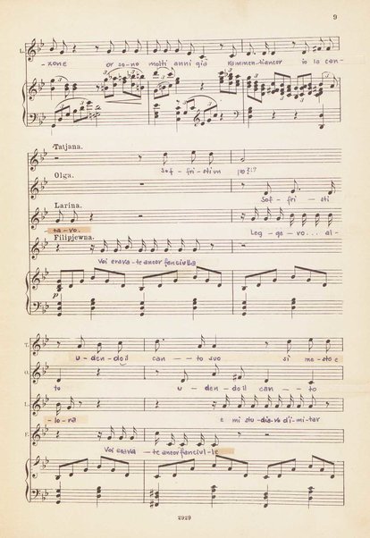 Eugen Onegin : lirische Szenen in drei Aufzügen / Text nach Puschkin ; Deutsch von A. Bernhard ; Musik von P. Tschaikowsky ; Klavierauszug vom Komponisten