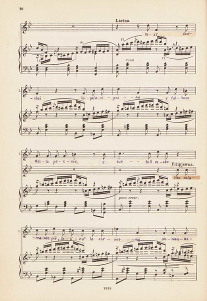 Eugen Onegin : lirische Szenen in drei Aufzügen / Text nach Puschkin ; Deutsch von A. Bernhard ; Musik von P. Tschaikowsky ; Klavierauszug vom Komponisten