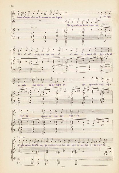 Eugen Onegin : lirische Szenen in drei Aufzügen / Text nach Puschkin ; Deutsch von A. Bernhard ; Musik von P. Tschaikowsky ; Klavierauszug vom Komponisten