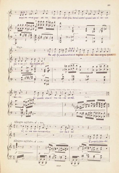 Eugen Onegin : lirische Szenen in drei Aufzügen / Text nach Puschkin ; Deutsch von A. Bernhard ; Musik von P. Tschaikowsky ; Klavierauszug vom Komponisten