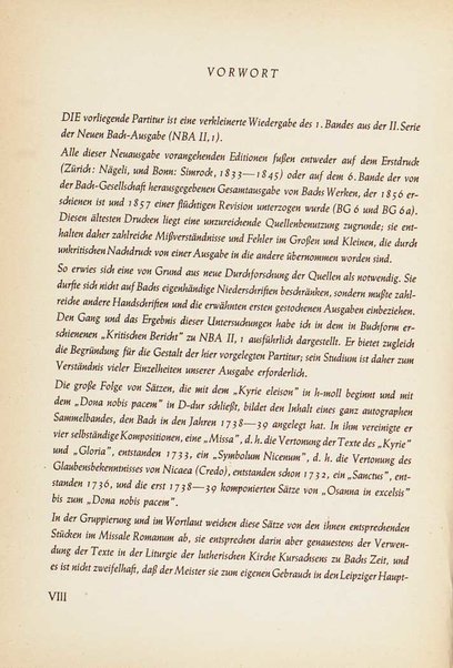 Missa ; Symbolum Nicenum ; Sanctus ; Osanna, Benedictus, Agnus Dei et Dona nobis pacem : später genannt Messe in h-Moll, BWV 232 / Johann Sebastian Bach ; herausgegeben von Friedrich Smend