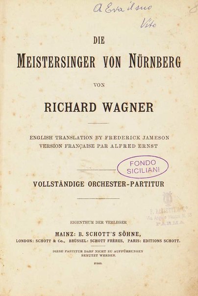 Die Meistersinger von Nurnberg. 1
