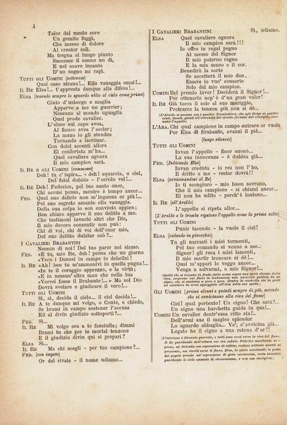 Lohengrin : grande opera romantica in tre atti / parole e musica di R. Wagner ; traduzione italiana dal testo originale tedesco di Salvatore De C. Marchesi