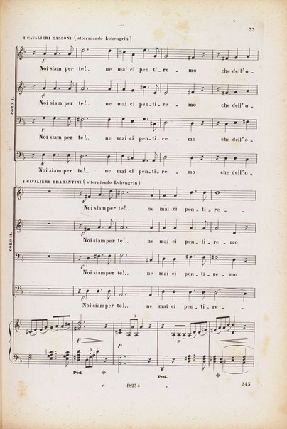 Lohengrin : grande opera romantica in tre atti / parole e musica di R. Wagner ; traduzione italiana dal testo originale tedesco di Salvatore De C. Marchesi
