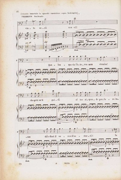 Lohengrin : grande opera romantica in tre atti / parole e musica di R. Wagner ; traduzione italiana dal testo originale tedesco di Salvatore De C. Marchesi