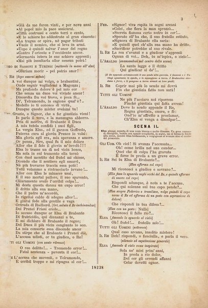 Lohengrin : grande opera romantica in tre atti / parole e musica di R. Wagner ; traduzione italiana dal testo originale tedesco di Salvatore De C. Marchesi
