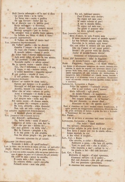 Tannhäuser ovvero La lotta dei Bardi al castello detto Varteburgo : grande opera romantica in tre atti / parole e musica di R. Wagner ; traduzione italiana dal testo originale tedesco di Salvatore de C. Marchesi