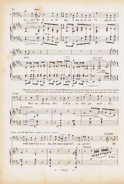 Parcival : dramma mistico in 3 atti / poesia e musica di Riccardo Wagner ; versione ritmica dal tedesco di A. Zanardini