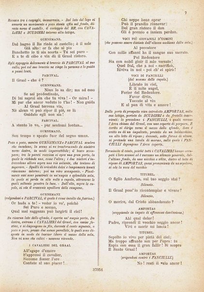 Parcival : dramma mistico in 3 atti / poesia e musica di Riccardo Wagner ; versione ritmica dal tedesco di A. Zanardini