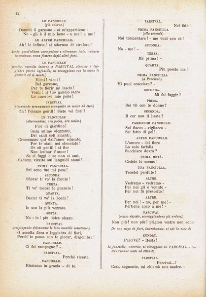 Parcival : dramma mistico in 3 atti / poesia e musica di Riccardo Wagner ; versione ritmica dal tedesco di A. Zanardini