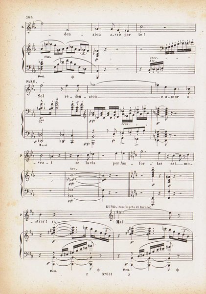 Parcival : dramma mistico in 3 atti / poesia e musica di Riccardo Wagner ; versione ritmica dal tedesco di A. Zanardini