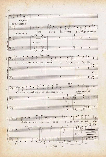 Parcival : dramma mistico in 3 atti / poesia e musica di Riccardo Wagner ; versione ritmica dal tedesco di A. Zanardini