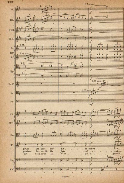 Tristan und Isolde / von Richard Wagner ; english translation by H. and F. Corder ; version française commencée par Alfred Ernst terminée par L. de Fourcaud et P. Brück