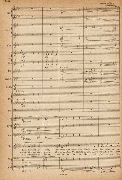 Tristan und Isolde / von Richard Wagner ; english translation by H. and F. Corder ; version française commencée par Alfred Ernst terminée par L. de Fourcaud et P. Brück