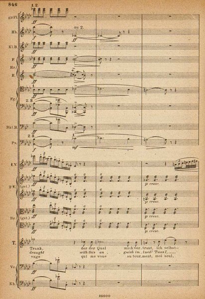 Tristan und Isolde / von Richard Wagner ; english translation by H. and F. Corder ; version française commencée par Alfred Ernst terminée par L. de Fourcaud et P. Brück