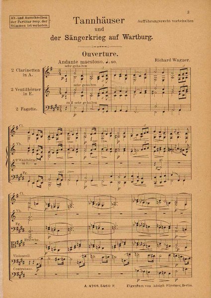 Tannhäuser / Richard Wagner