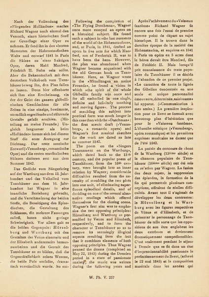 Tannhäuser / Richard Wagner