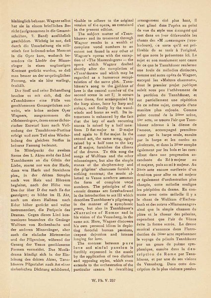 Tannhäuser / Richard Wagner