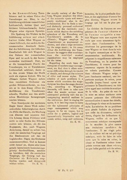 Tannhäuser / Richard Wagner