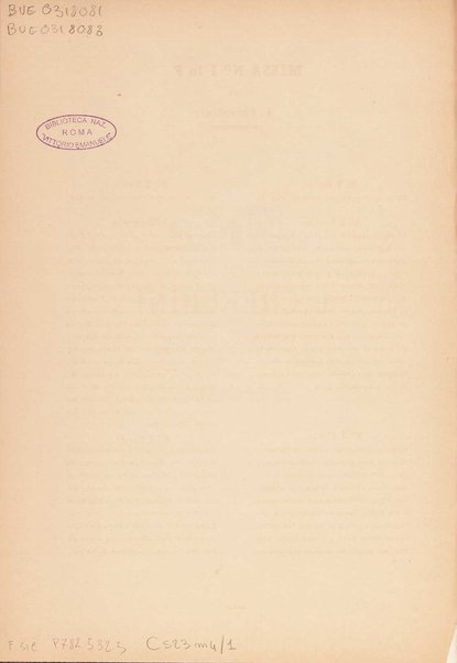 Messe No. 1, F dur. 1