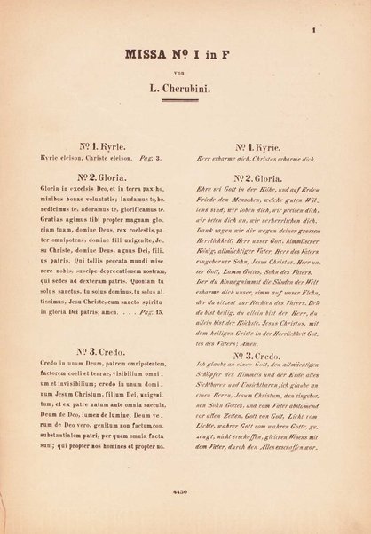 Messe No. 1, F dur. 1