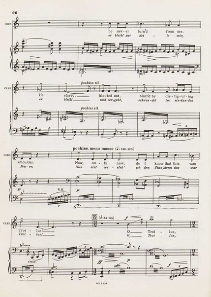 Troilus and Cressida : opera in three acts / libretto by Christopher Hassall ; german translation by Ernst Roth ; music by William Walton