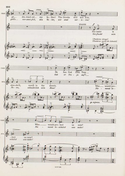 Troilus and Cressida : opera in three acts / libretto by Christopher Hassall ; german translation by Ernst Roth ; music by William Walton