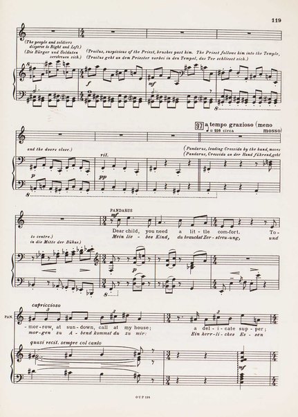 Troilus and Cressida : opera in three acts / libretto by Christopher Hassall ; german translation by Ernst Roth ; music by William Walton