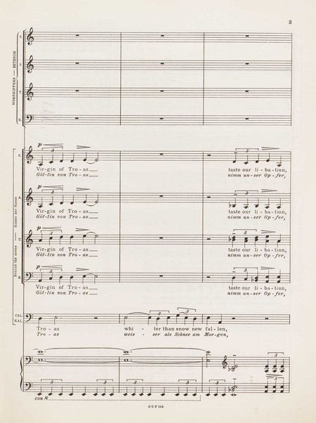 Troilus and Cressida : opera in three acts / libretto by Christopher Hassall ; german translation by Ernst Roth ; music by William Walton