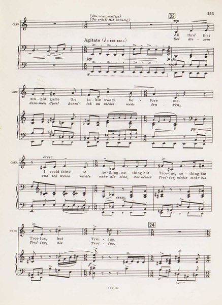 Troilus and Cressida : opera in three acts / libretto by Christopher Hassall ; german translation by Ernst Roth ; music by William Walton