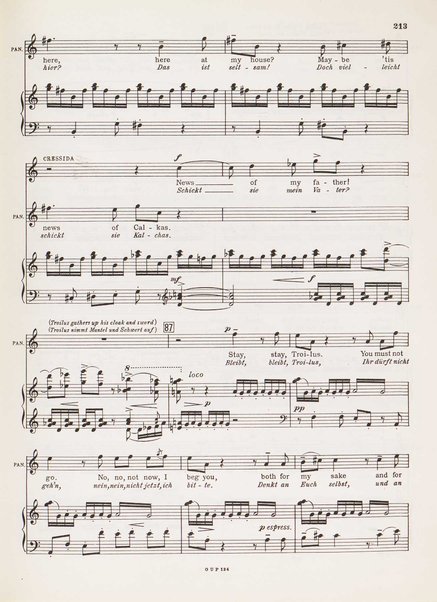 Troilus and Cressida : opera in three acts / libretto by Christopher Hassall ; german translation by Ernst Roth ; music by William Walton