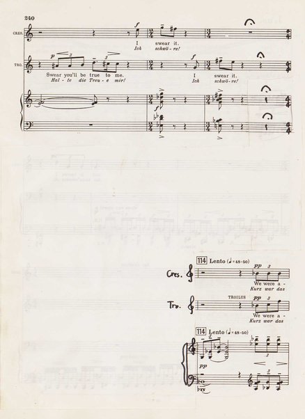 Troilus and Cressida : opera in three acts / libretto by Christopher Hassall ; german translation by Ernst Roth ; music by William Walton