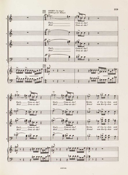 Troilus and Cressida : opera in three acts / libretto by Christopher Hassall ; german translation by Ernst Roth ; music by William Walton