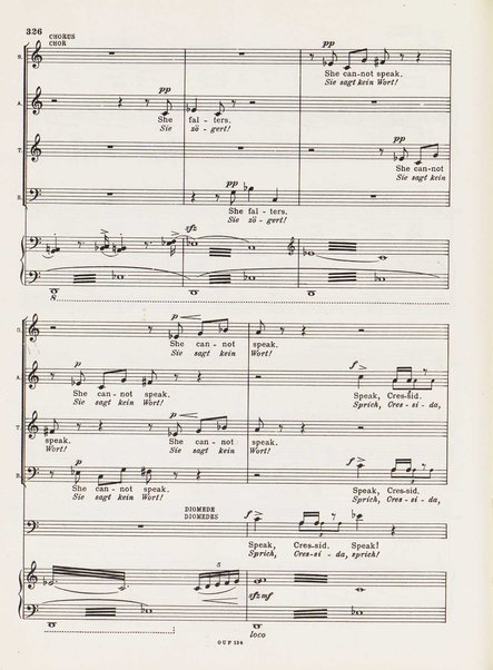 Troilus and Cressida : opera in three acts / libretto by Christopher Hassall ; german translation by Ernst Roth ; music by William Walton