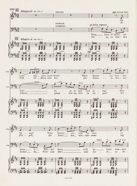 Troilus and Cressida : opera in three acts / libretto by Christopher Hassall ; german translation by Ernst Roth ; music by William Walton