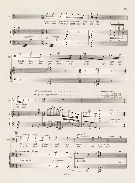 Troilus and Cressida : opera in three acts / libretto by Christopher Hassall ; german translation by Ernst Roth ; music by William Walton