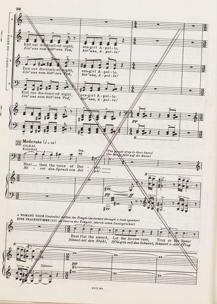 Troilus and Cressida : opera in three acts / libretto by Christopher Hassall ; german translation by Ernst Roth ; music by William Walton