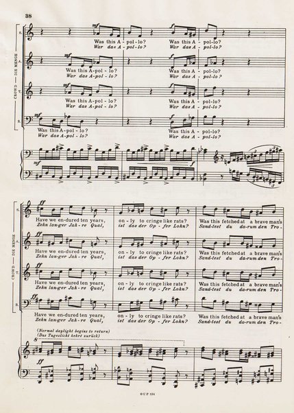 Troilus and Cressida : opera in three acts / libretto by Christopher Hassall ; german translation by Ernst Roth ; music by William Walton