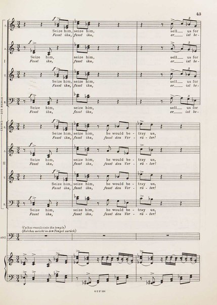 Troilus and Cressida : opera in three acts / libretto by Christopher Hassall ; german translation by Ernst Roth ; music by William Walton